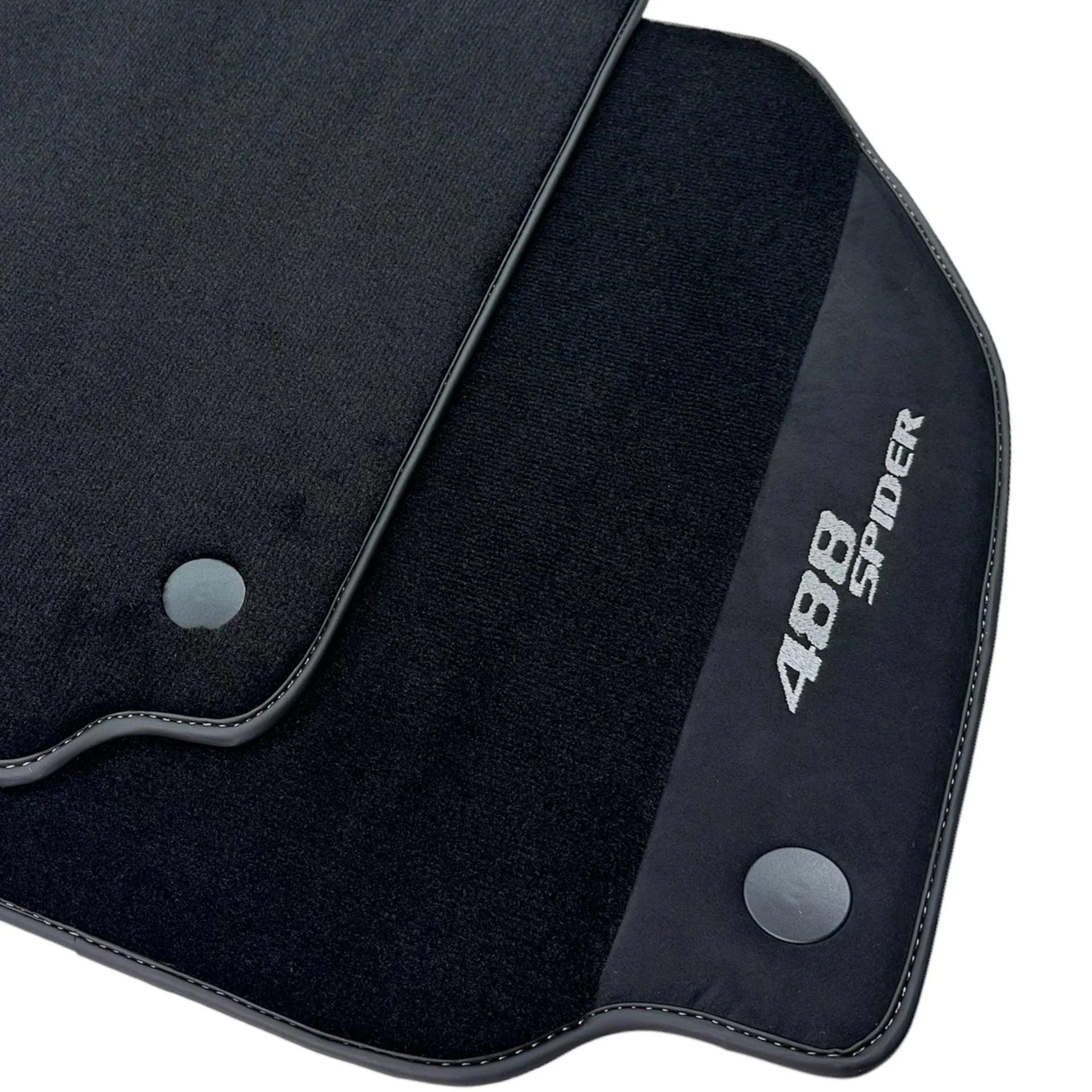 Ferrari 488 custom fit floor mats, premium quality material, precise fitment for enhanced interior protection.