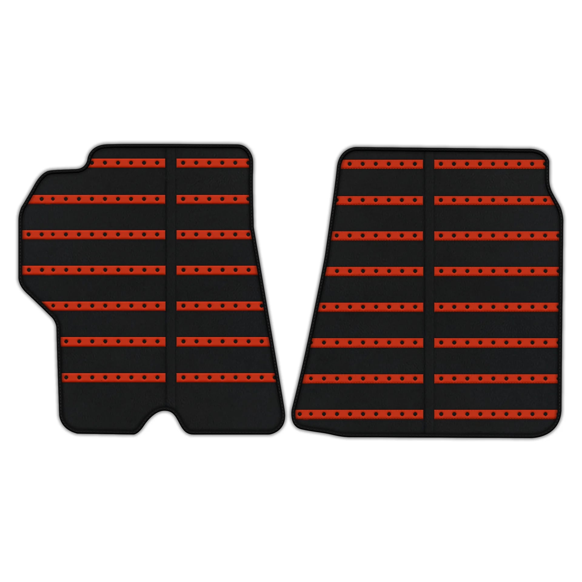 Ferrari California T luxury leather floor mats with premium stitching and embroidered logo 2015-2018