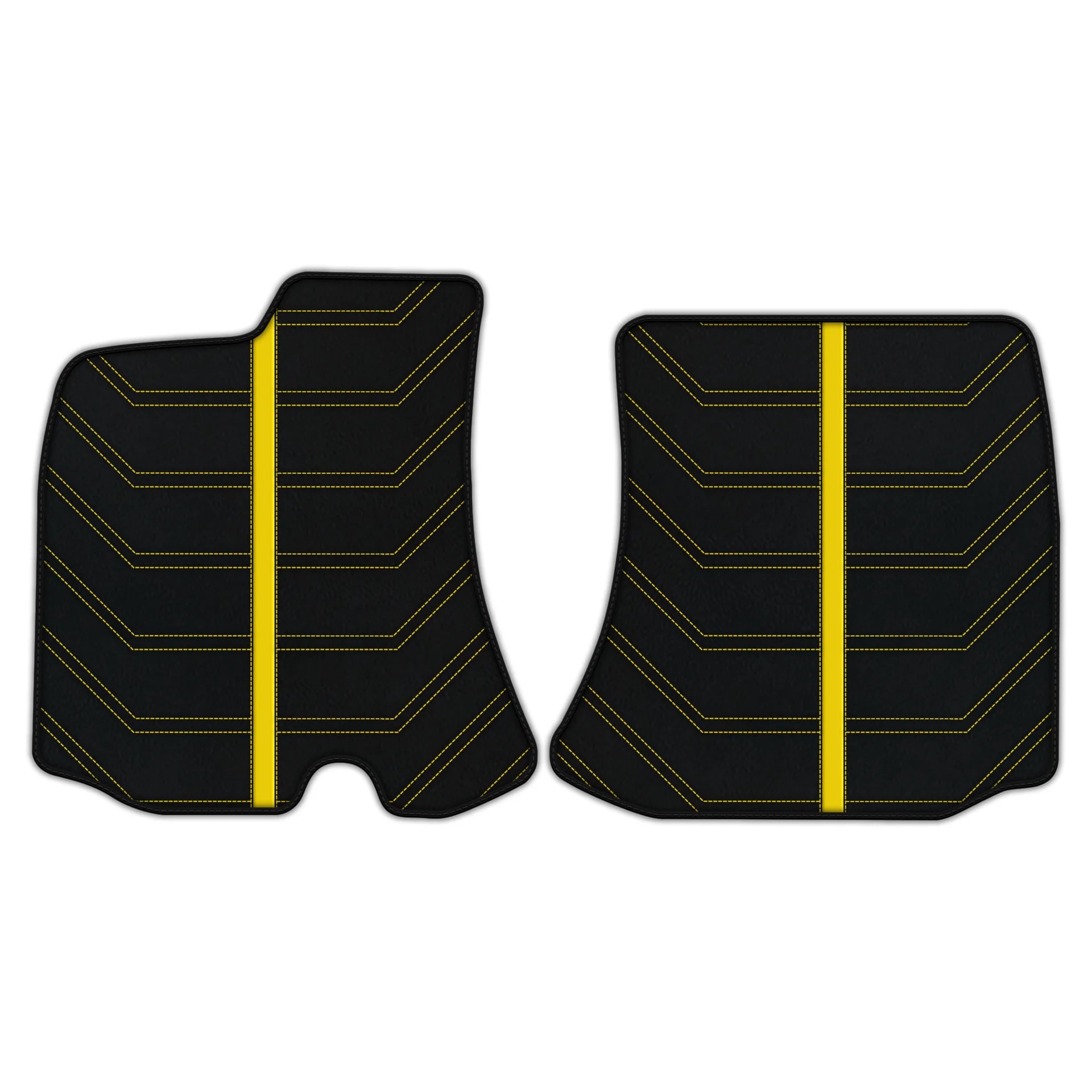 Ferrari Portofino luxury leather floor mats with premium stitching and embroidered logo 2018-2023