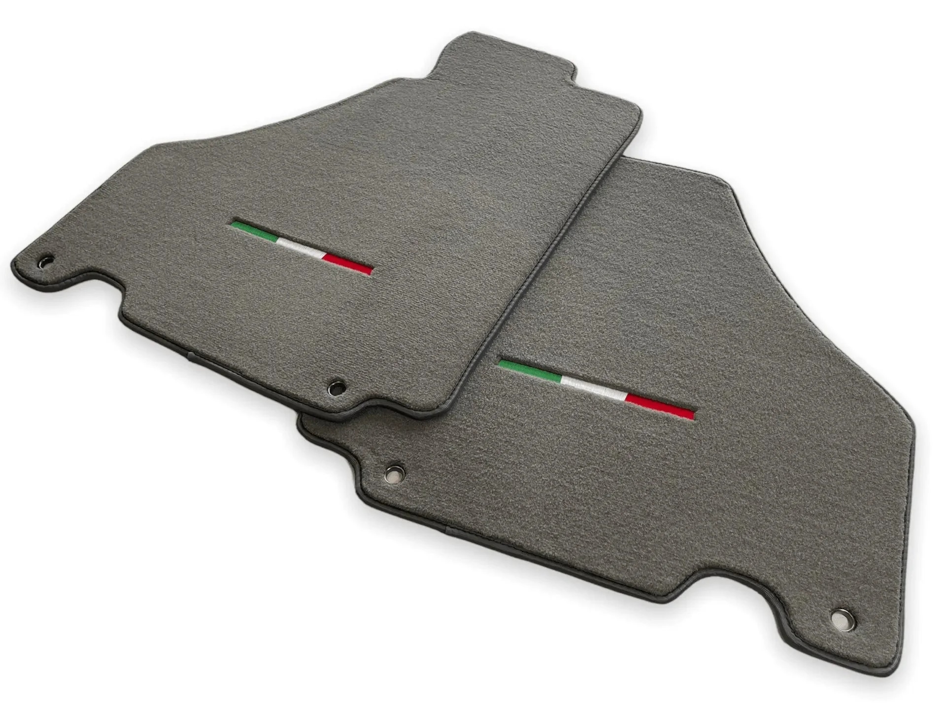 Ferrari 360 custom fit floor mats, premium quality, precise fitment, featuring Italian flag detail. Perfect for your vehicle.