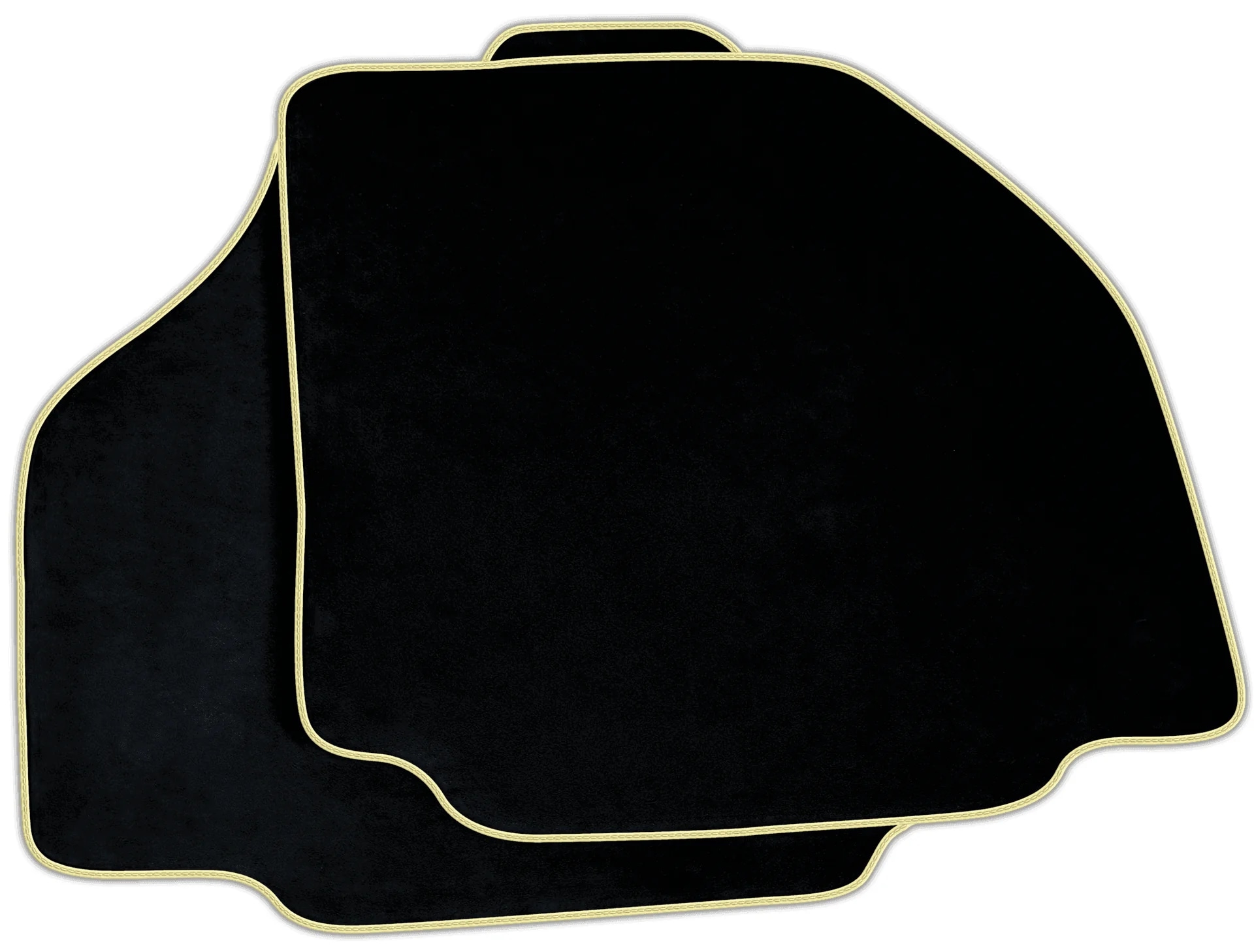 Custom fit Ferrari 488 floor mats in premium quality material with precise fitment and stylish yellow trim.