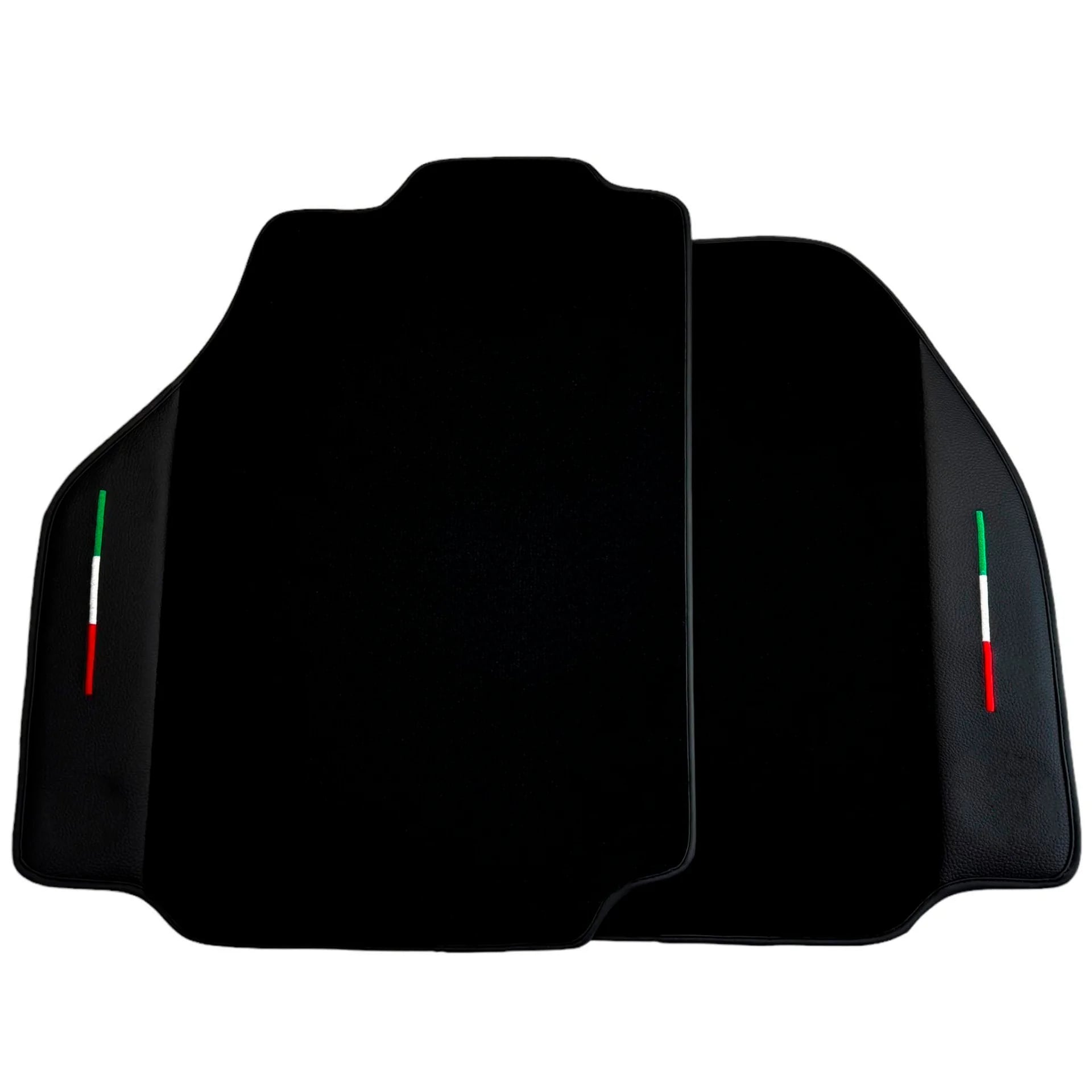Black Floor Mats for Ferrari 488 Pista Spider 2019-2021 with Leather
