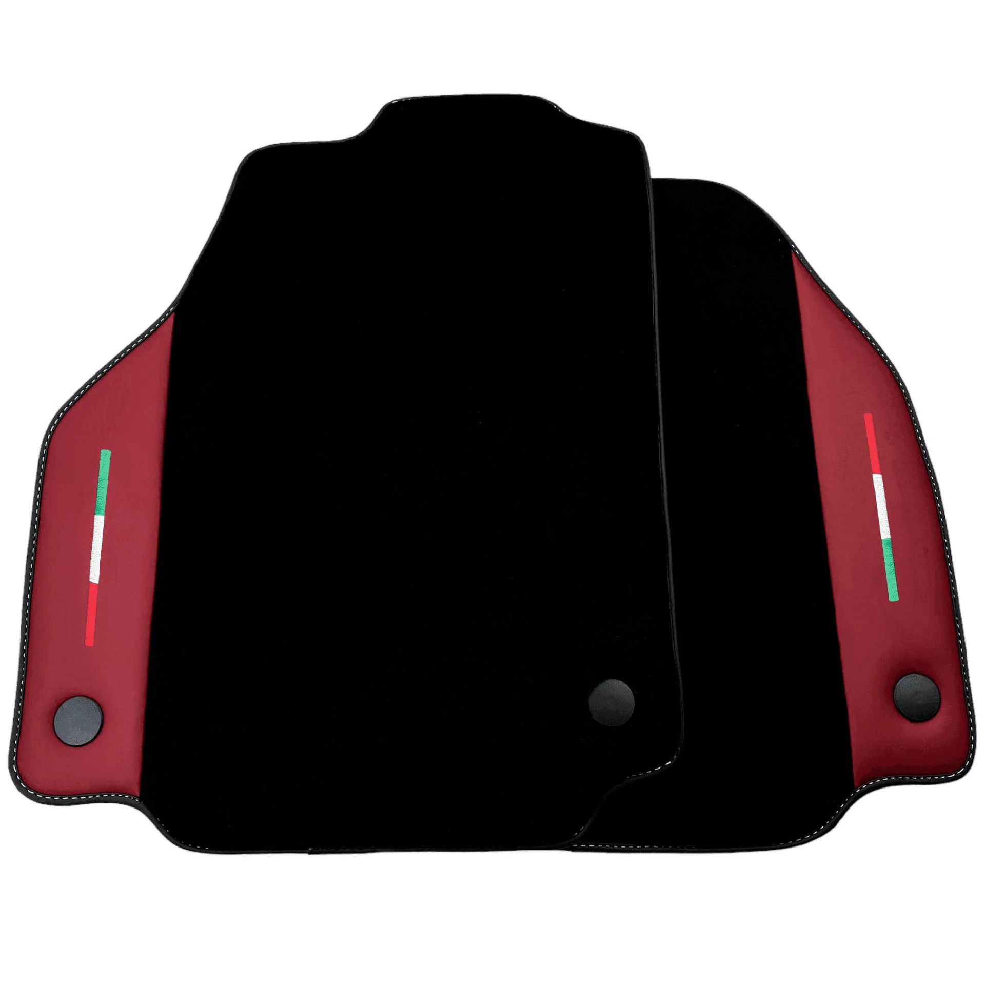 Ferrari 488 floor mats, custom fit, premium quality, precise fitment, stylish design with Italian flag accents.