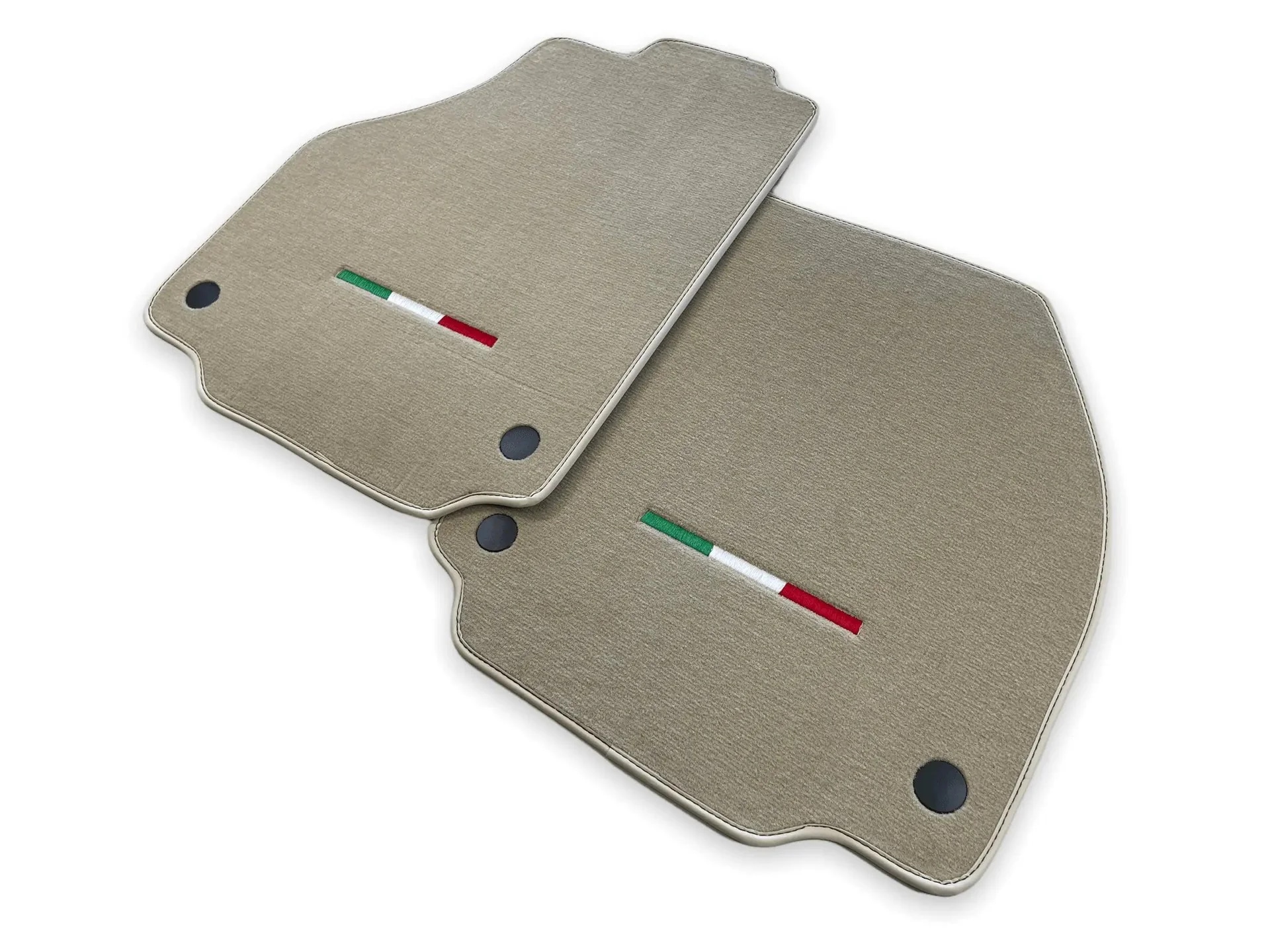 Custom fit Ferrari 488 floor mats in premium quality material with precise fitment and elegant design detail.