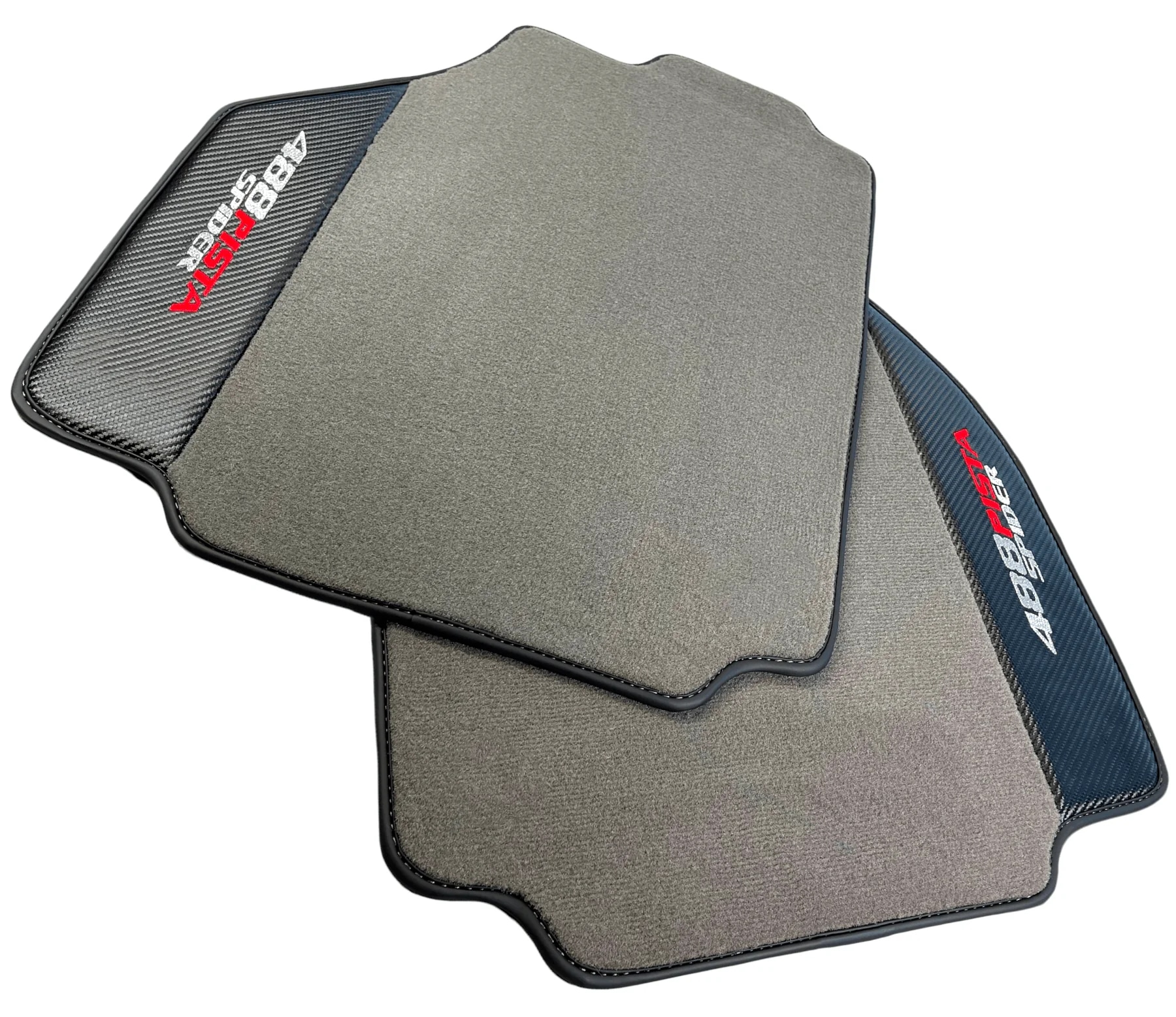 Tappetini Ferrari 488, su misura, qualità premium, vestibilità precisa, materiale resistente per una protezione ottimale.