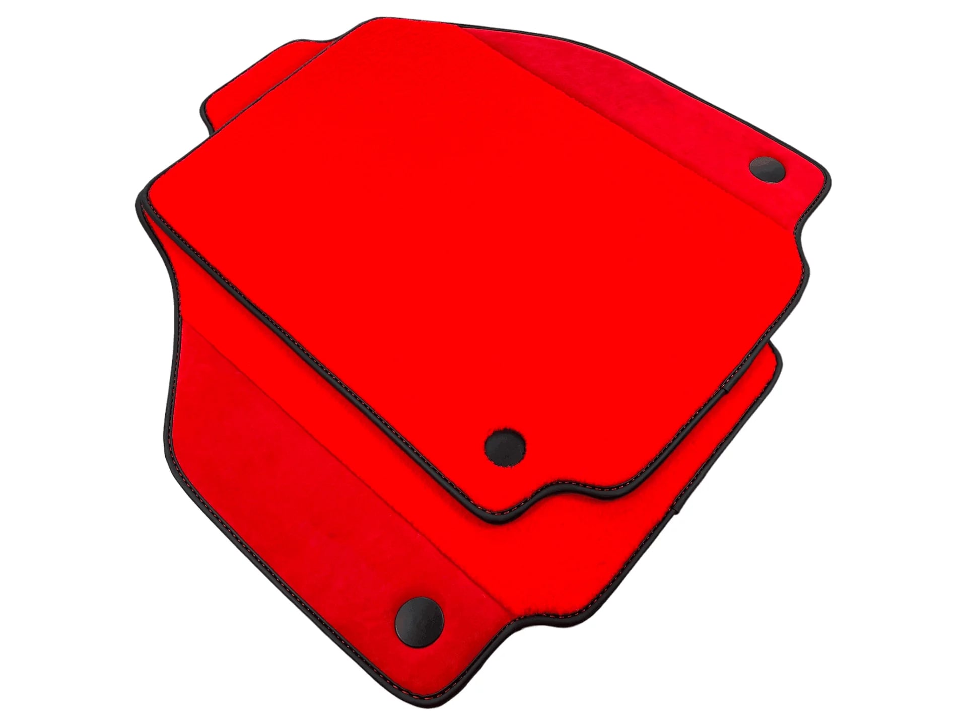 フェラーリ488 GTB (2016-2022)用レッドフロアマット - レッドアルカンターラレザー使用