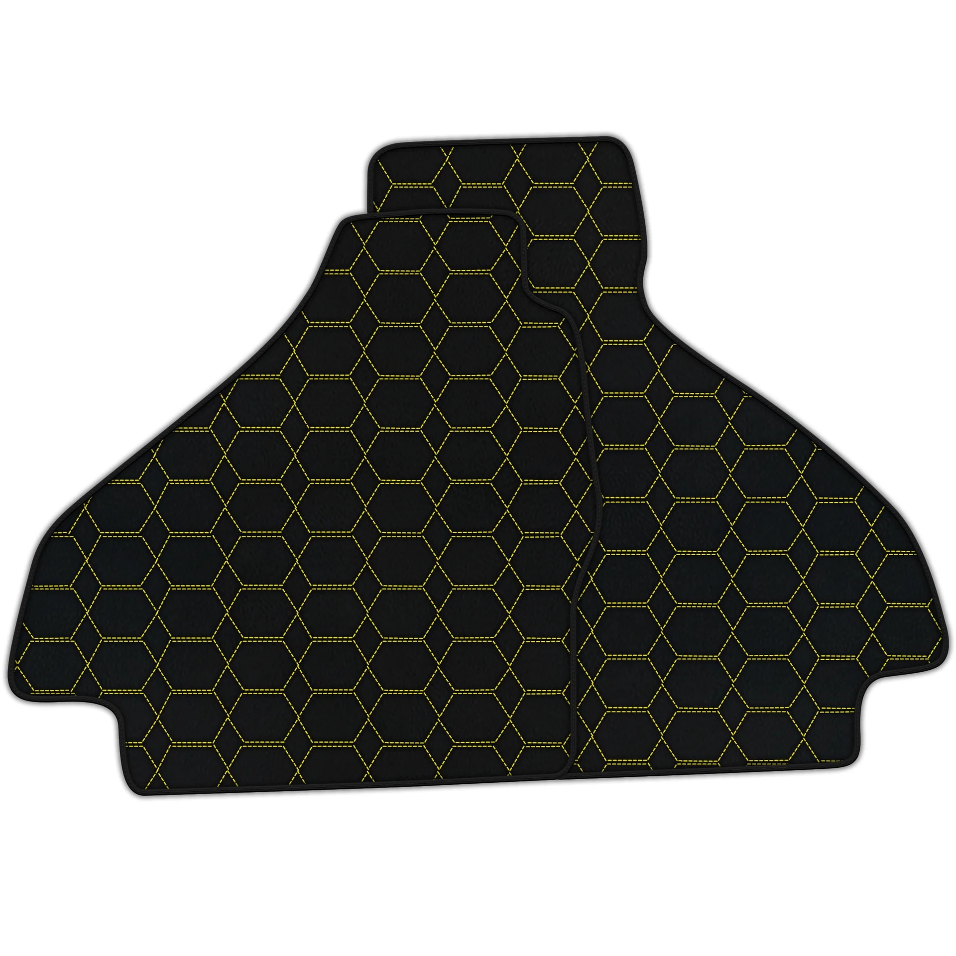 Ferrari 512 TR custom fit floor mat, premium quality material with precise fitment, featuring honeycomb design and yellow sti
