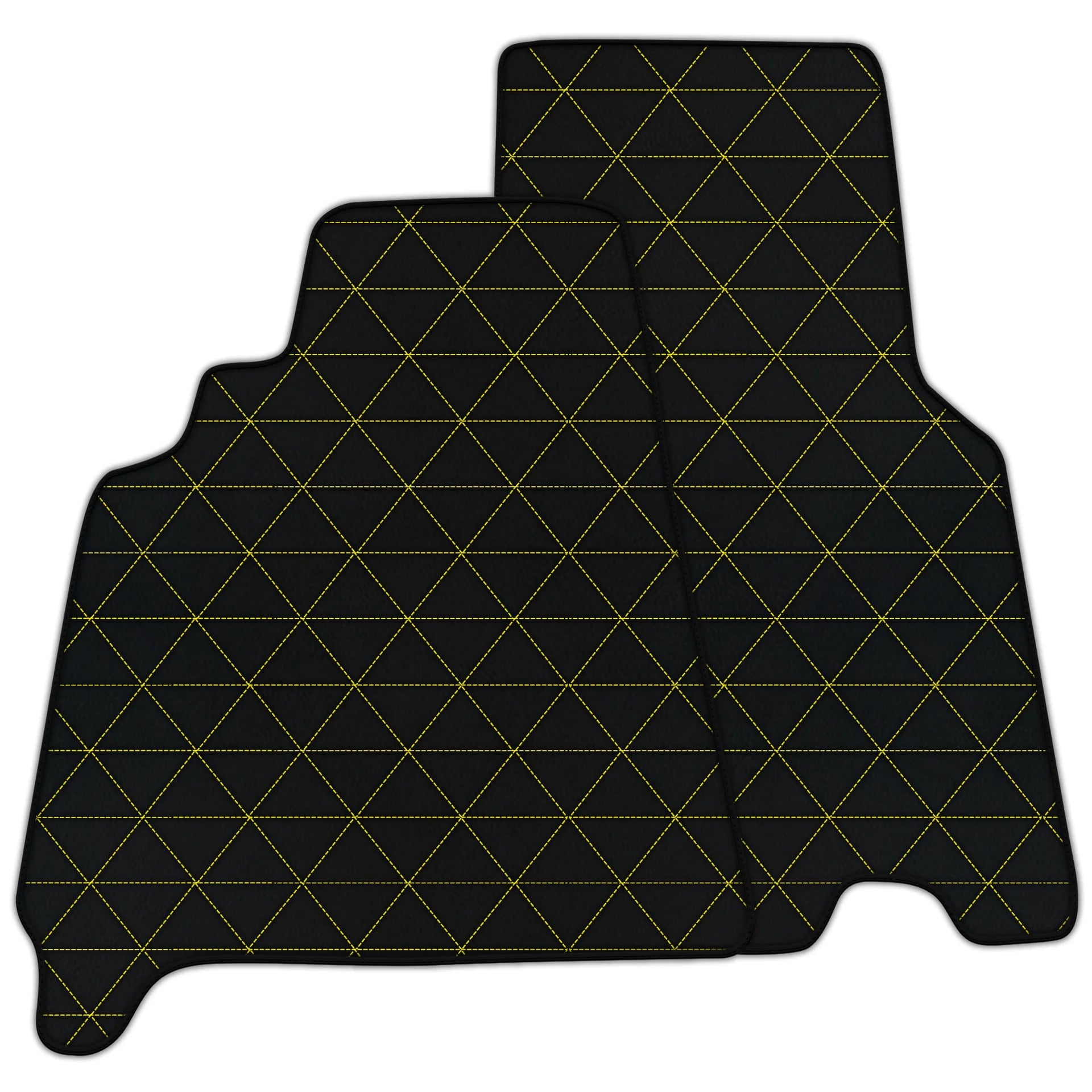 Customizable Leather Floor Mats with Triangle's Pattern for Ferrari 550 Maranello (1996-2002)