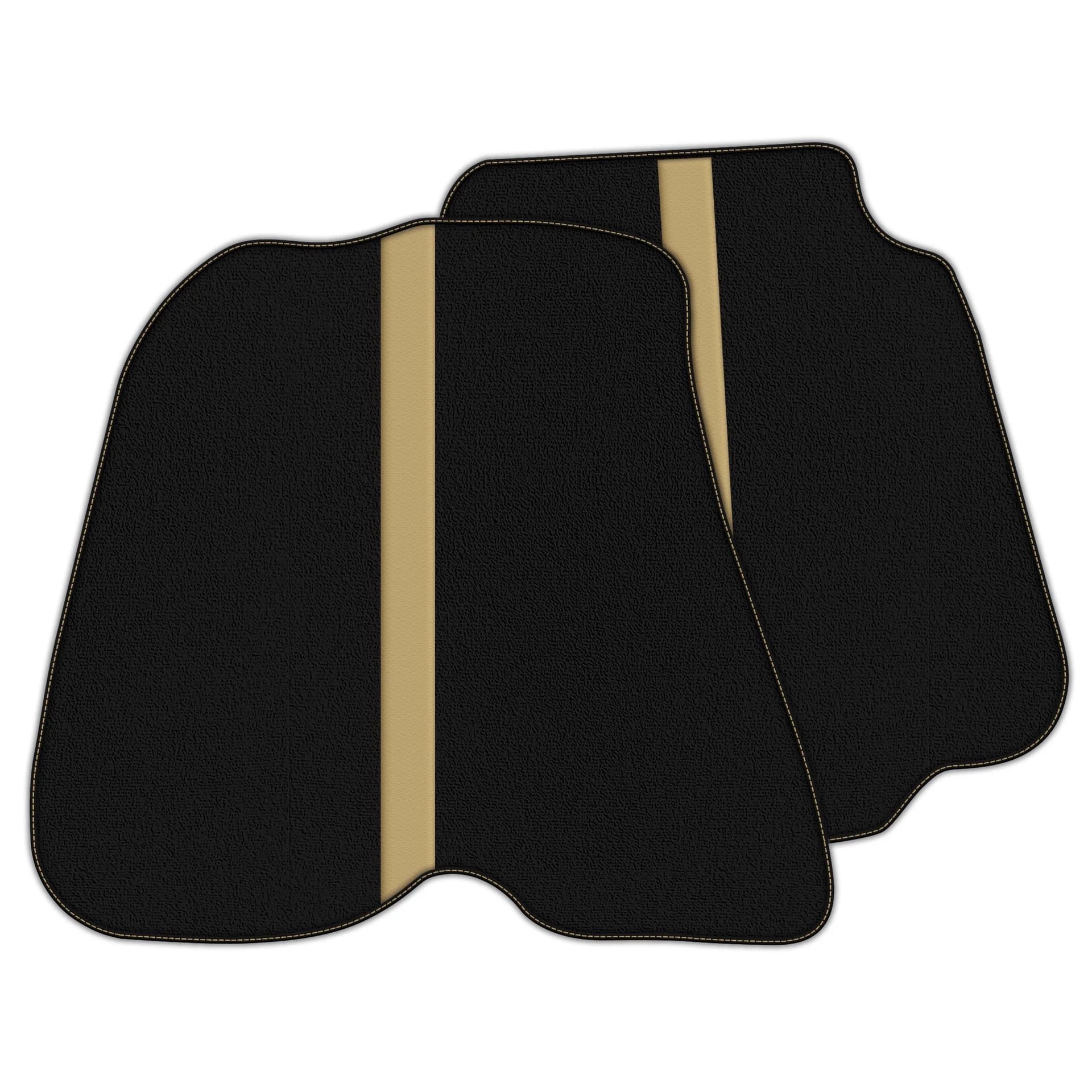 Ferrari 812 Superfast custom fit floor mats, premium quality with precise fitment, featuring a sleek black design with gold a