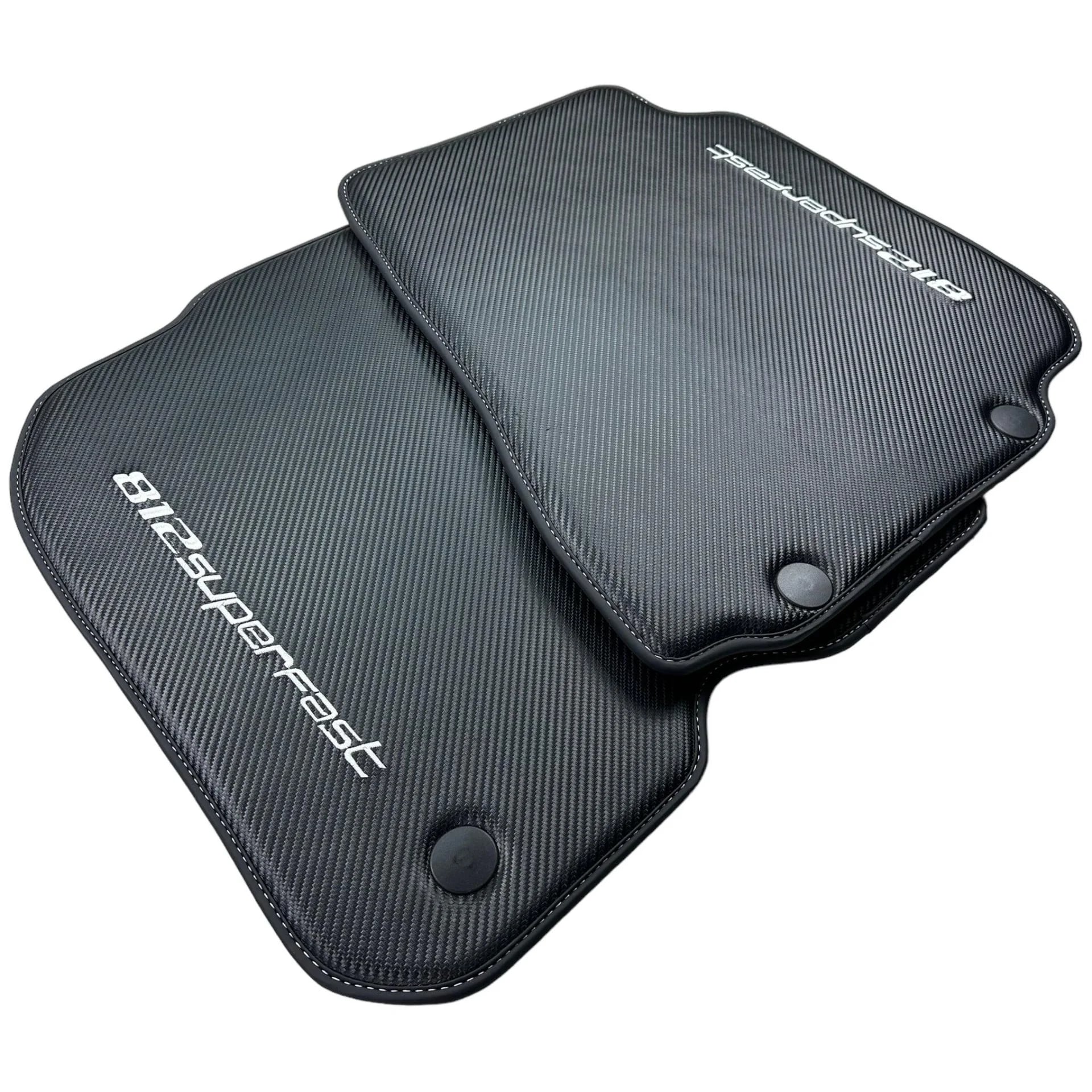 Carbon Fiber Leather Floor Mats For Ferrari 812 Superfast