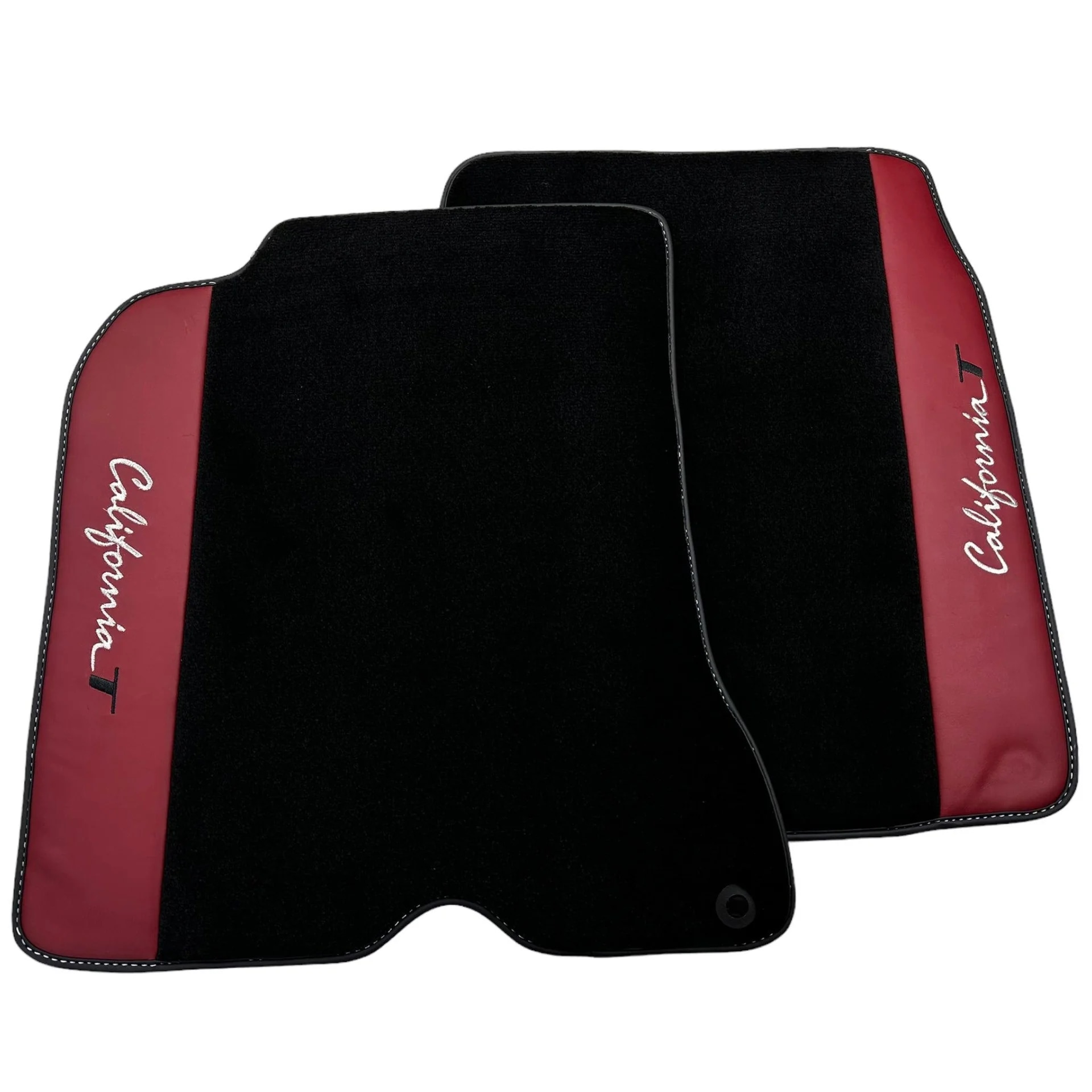 Custom fit Ferrari California T floor mats in premium quality material, featuring precise fitment and stylish design.