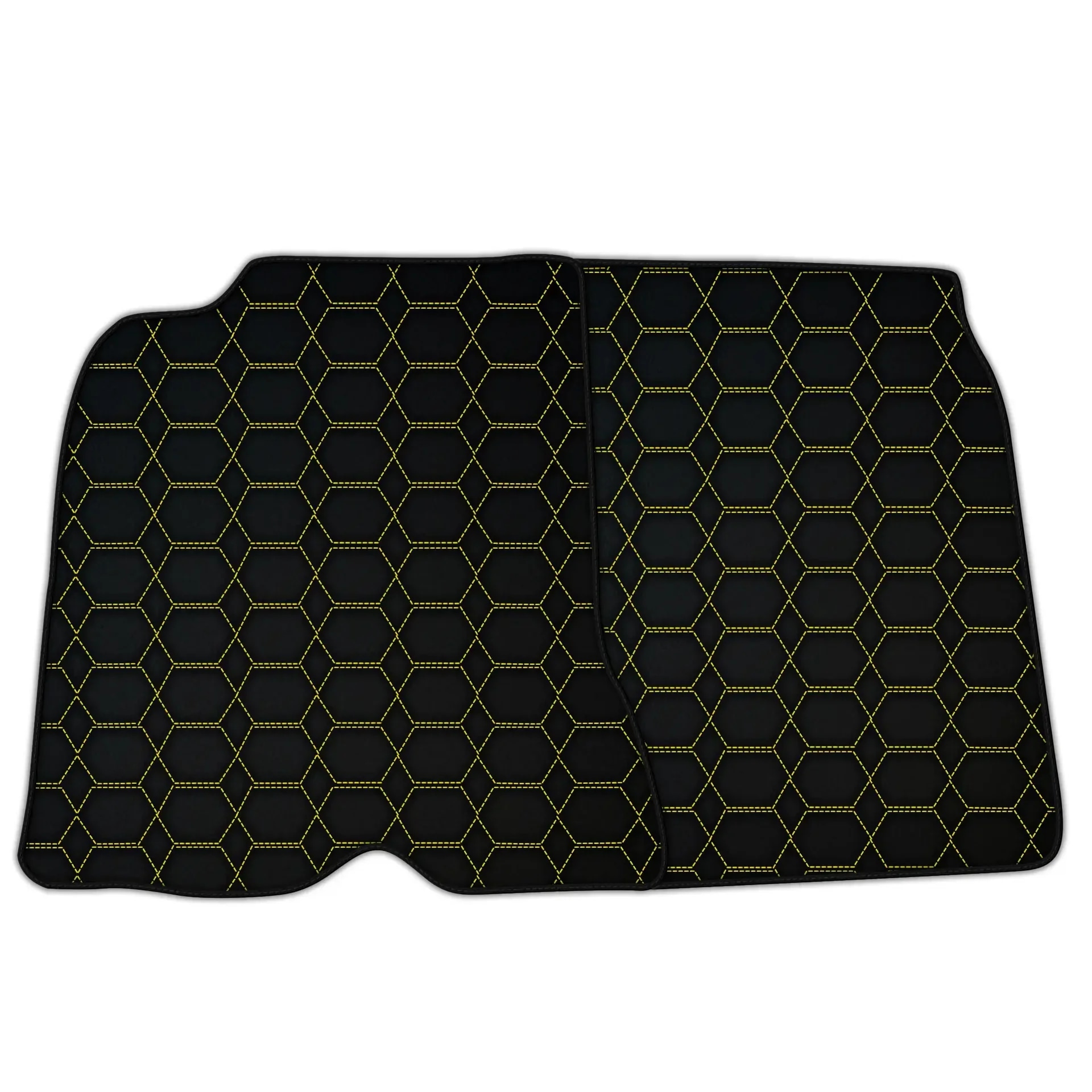 Custom fit Ferrari California T floor mats, premium quality with precise fitment, featuring a stylish honeycomb design.