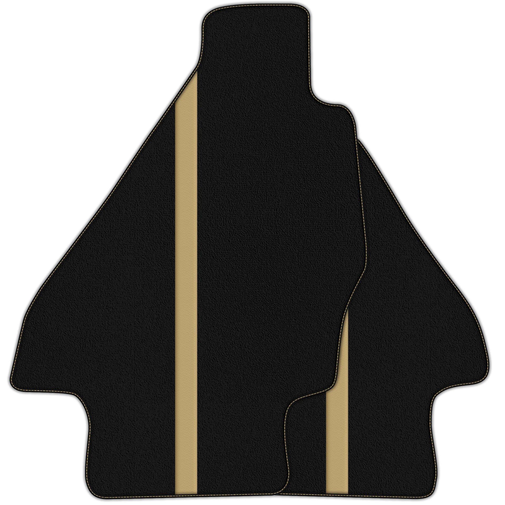 Black Floor Mats with Leather Line for Ferrari Dino GT4 (1973-1979) - Various Colors