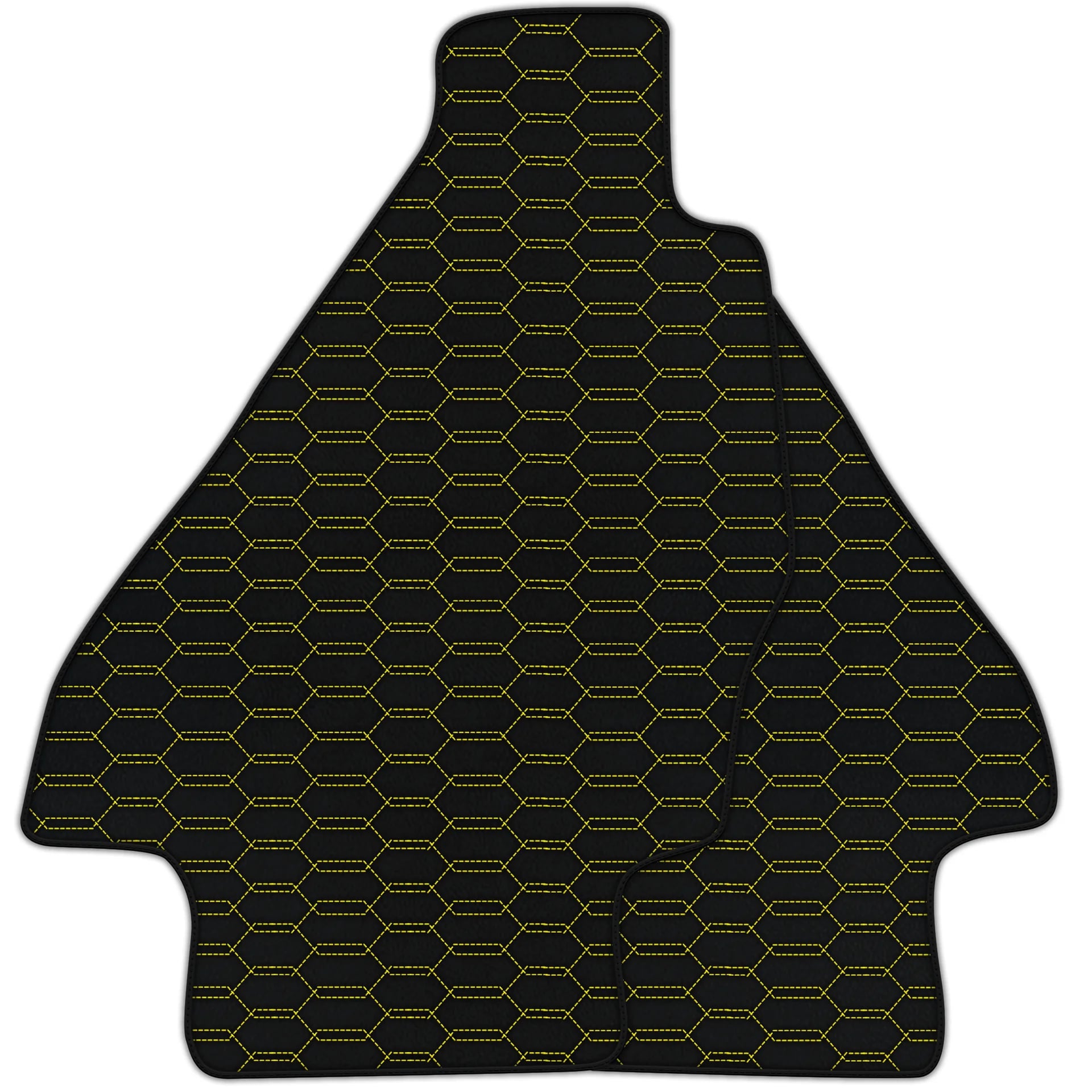 Customizable Leather Floor Mats with Interlaced Hex Pattern for Ferrari Dino GT4 (1973-1979)