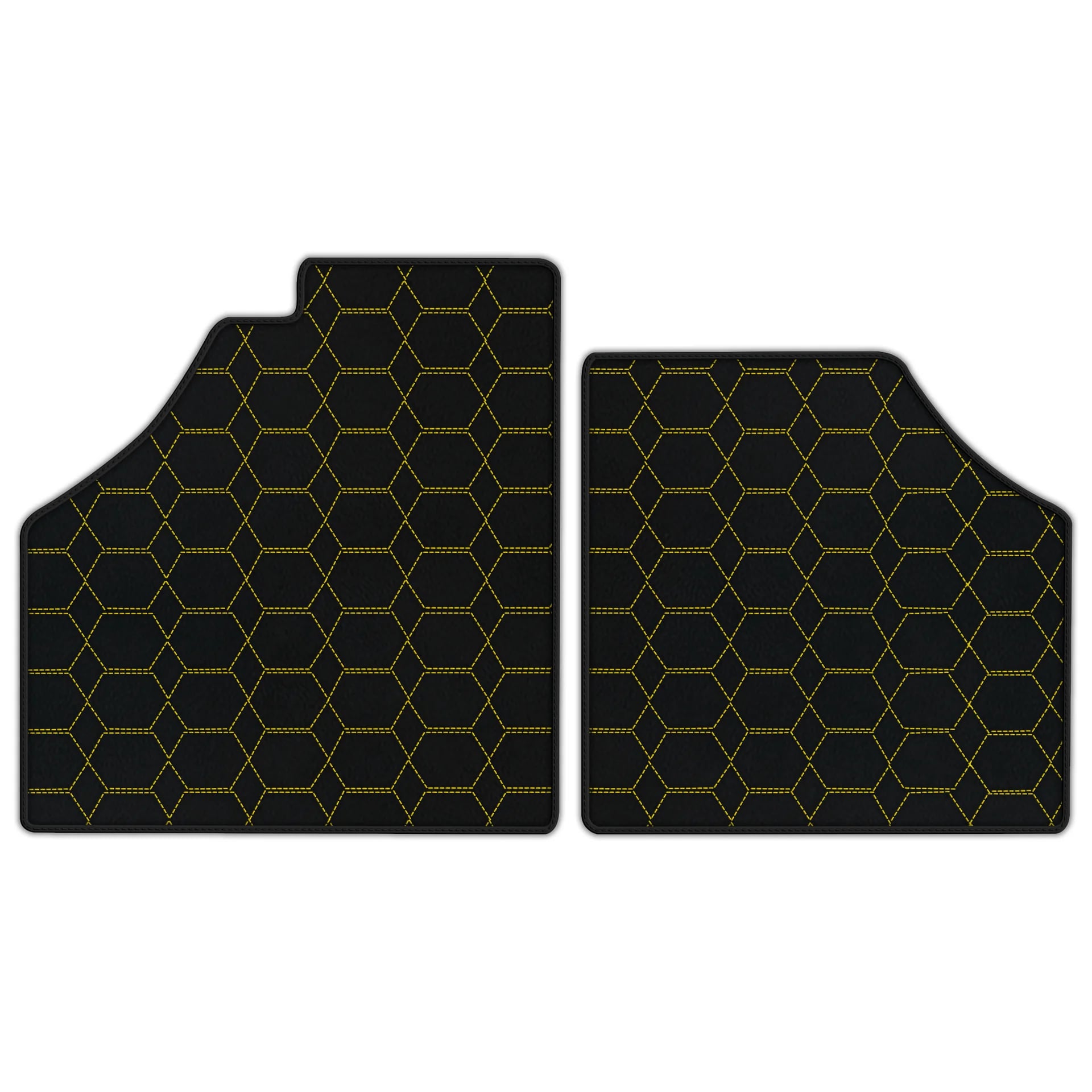 Customizable Leather Floor Mats with Hexagon Hex Pattern for Ferrari Enzo (2002-2004)