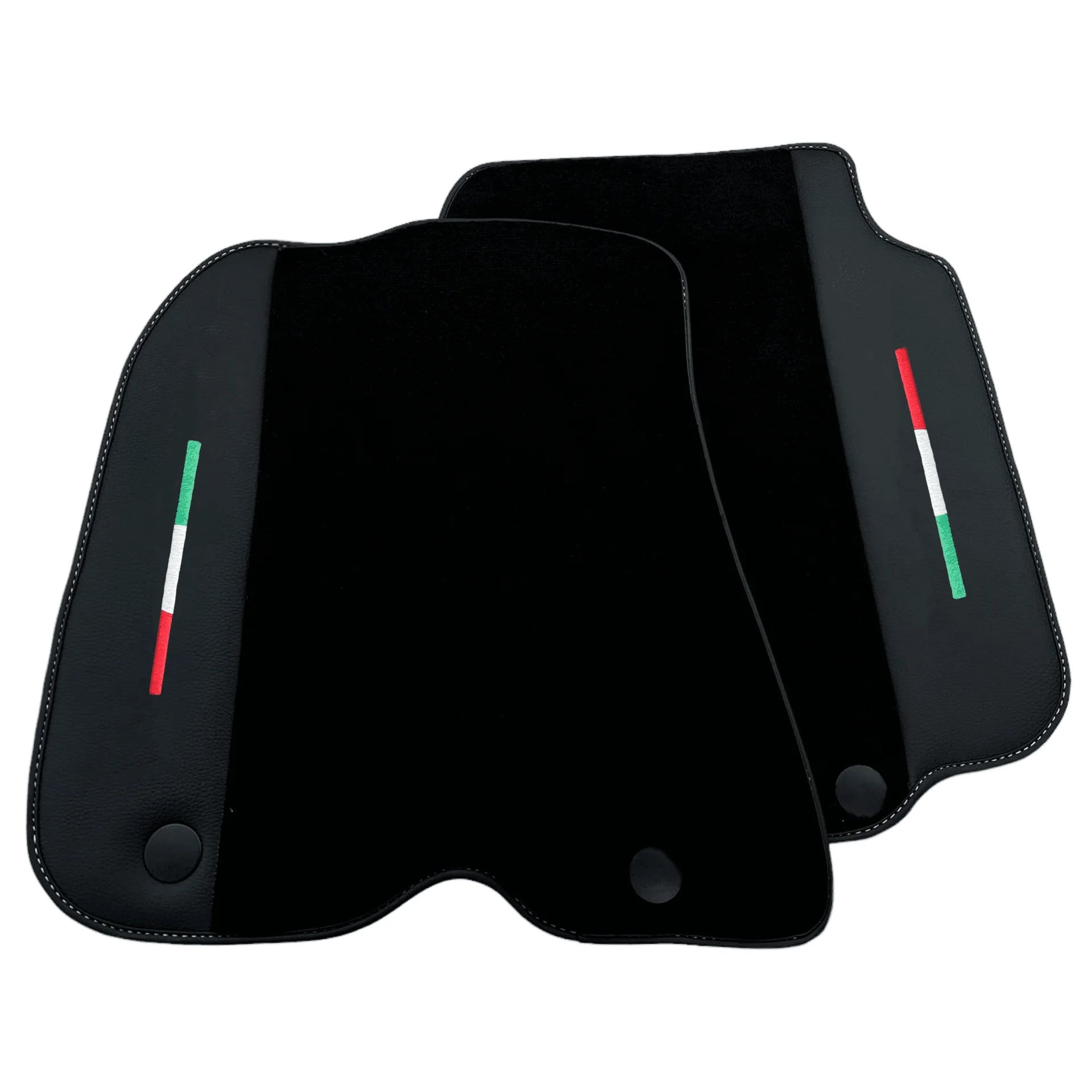 Black Floor Mats for Ferrari F12 Berlinetta (2012-2022) with Leather