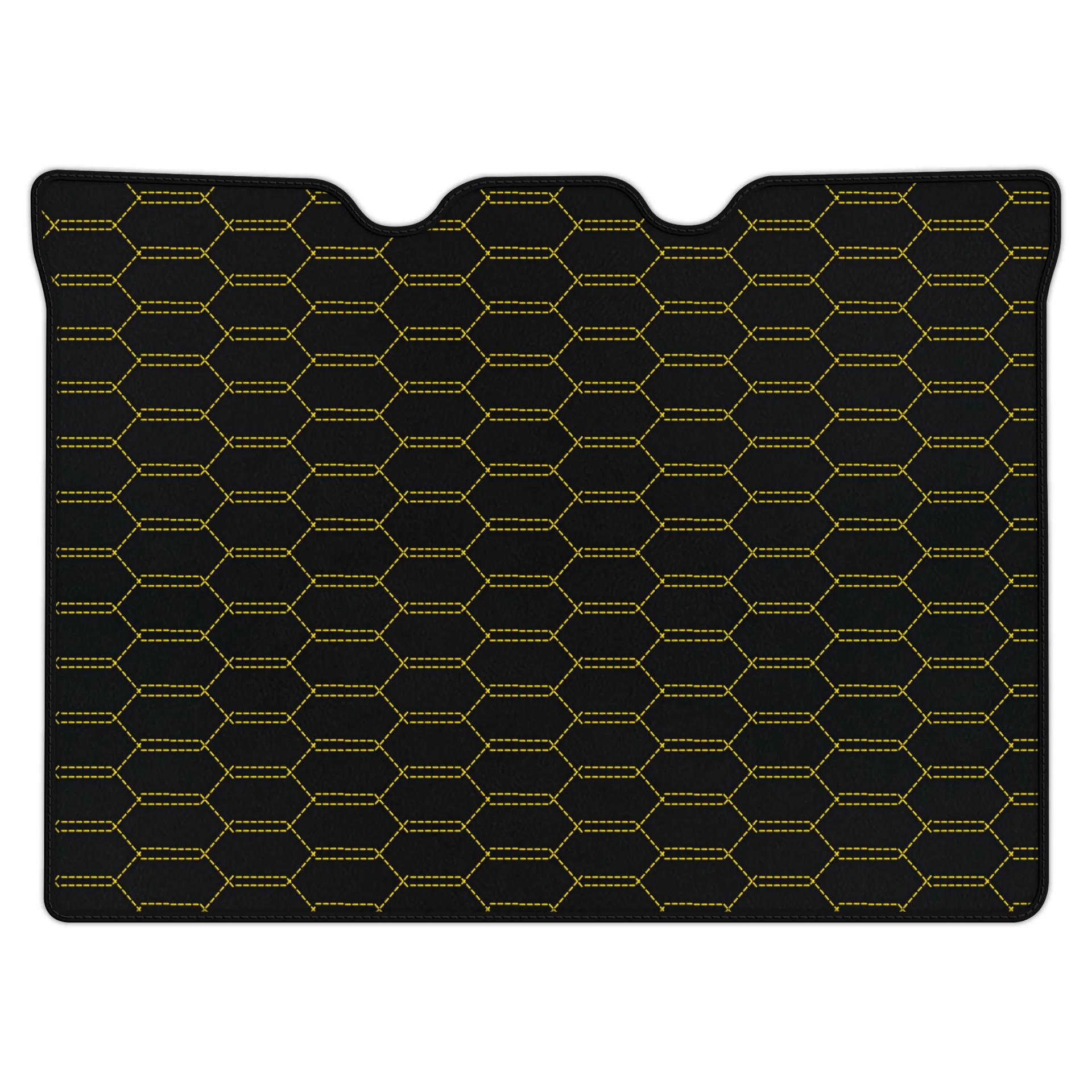 "페라리 F430 맞춤형 바닥 매트, 정밀한 핏과 세련된 육각형 패턴의 프리미엄 품질."