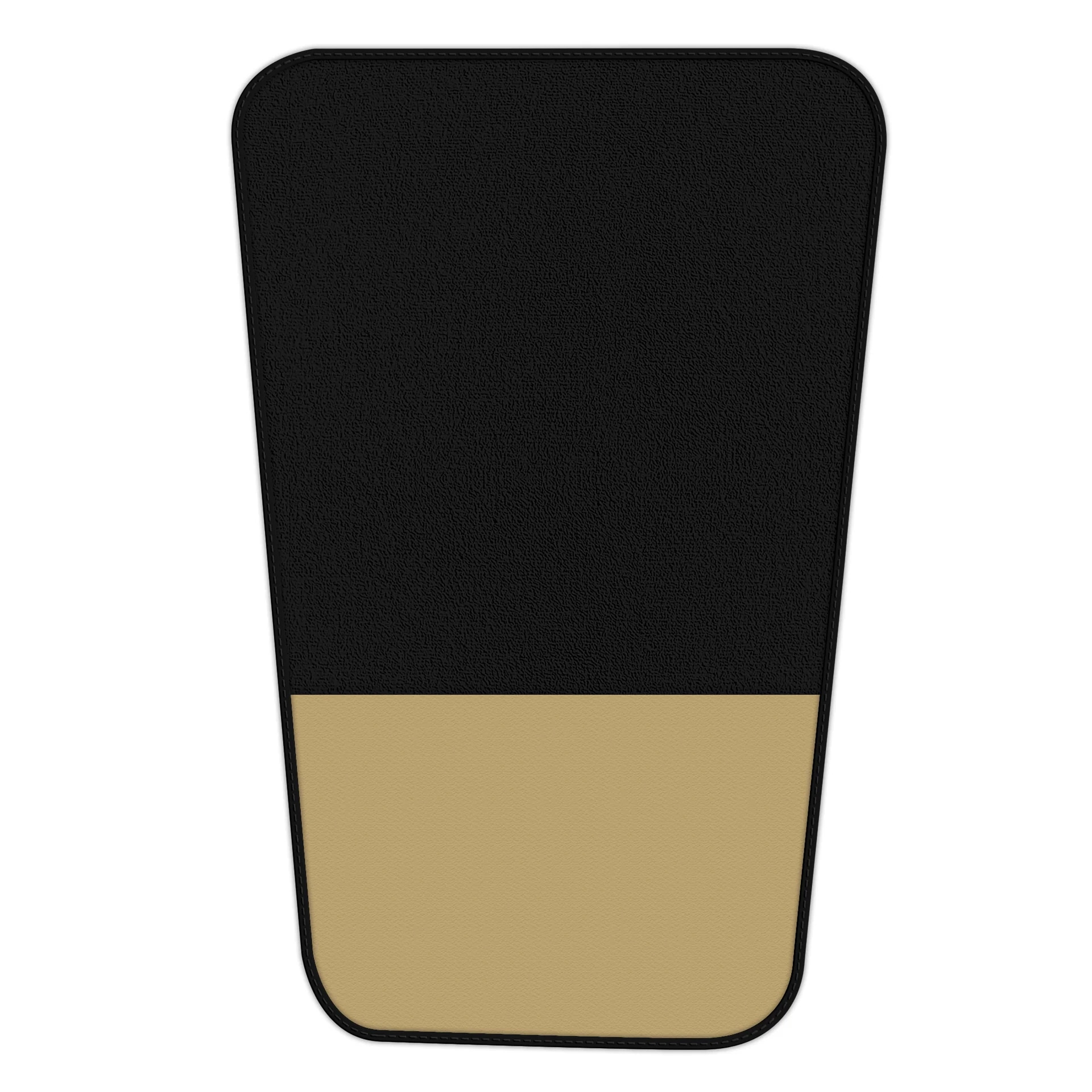 Custom fit Ferrari F8 Tributo floor mat, premium quality with precise fitment, featuring a sleek black and gold design.