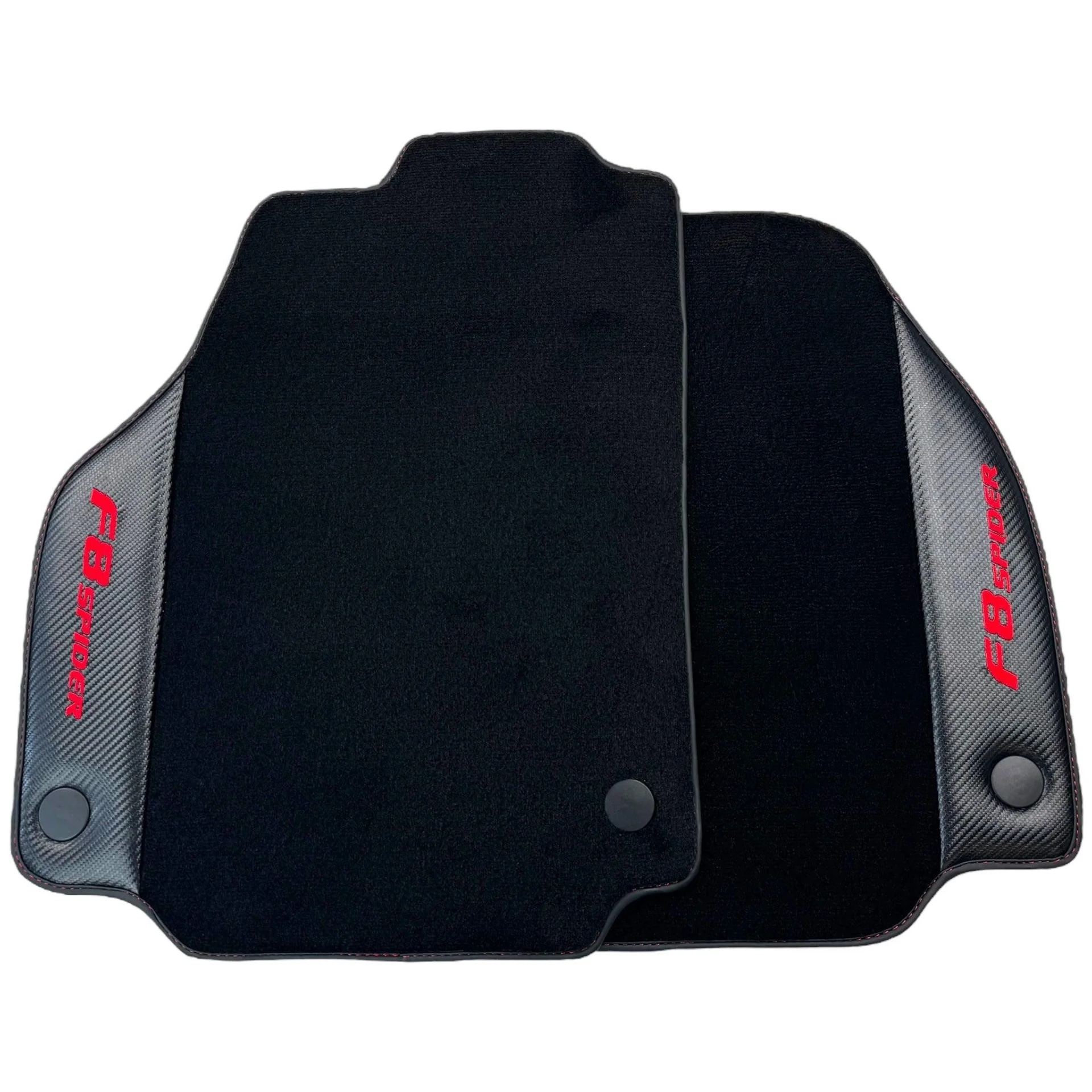 Custom-fit Ferrari F8 Tributo floor mats, premium quality with precise fitment for enhanced vehicle protection.