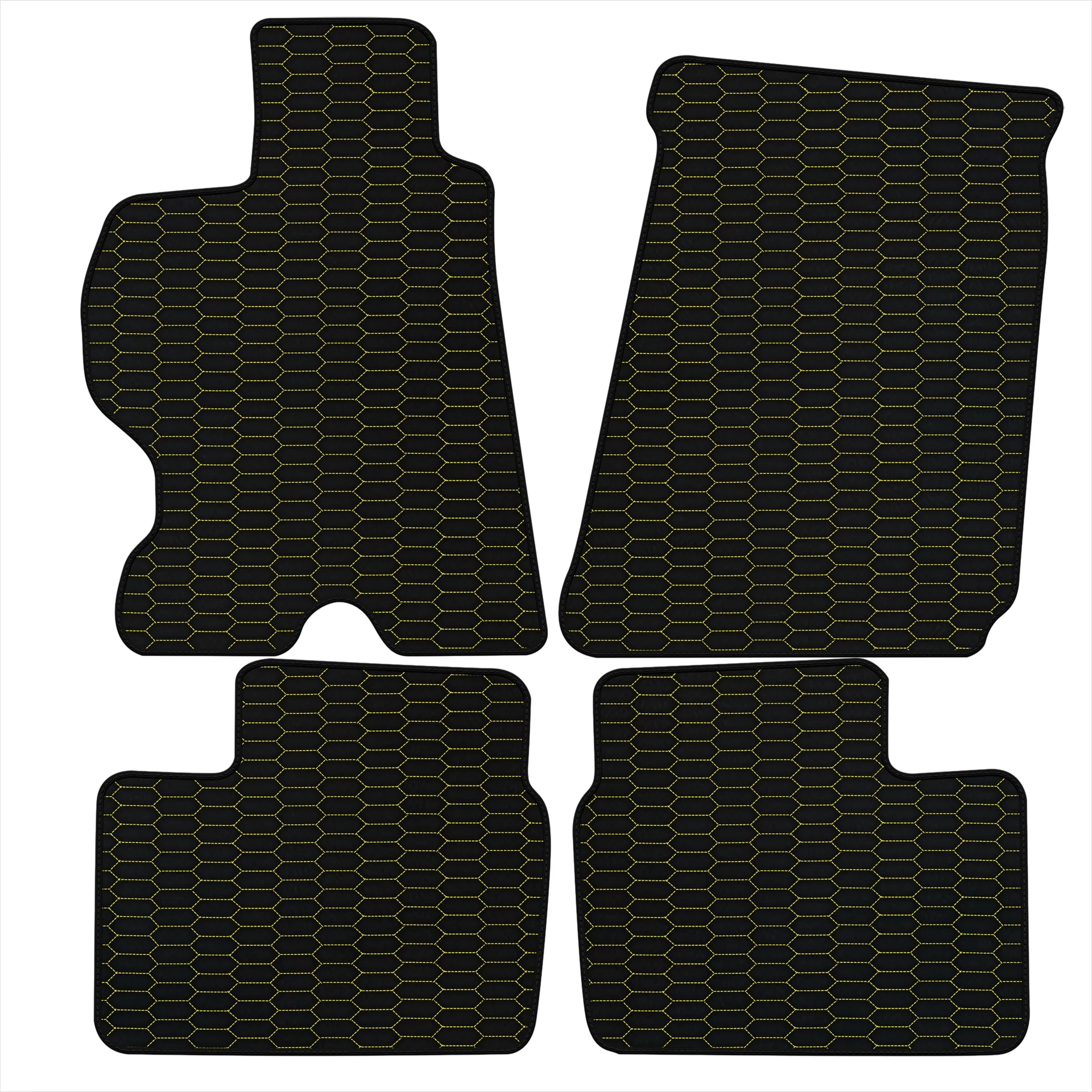 Ferrari FF custom fit floor mats, premium quality with precise fitment, featuring a stylish hexagonal pattern.