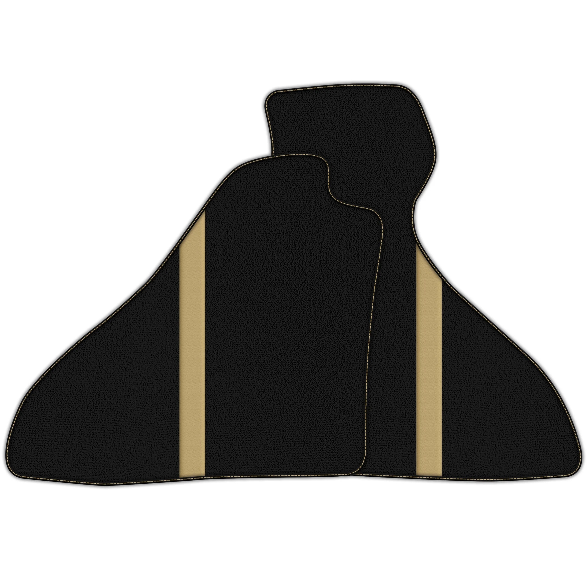 Ferrari Mondial custom fit floor mat, premium quality with precise fitment, featuring black material and stylish gold accents