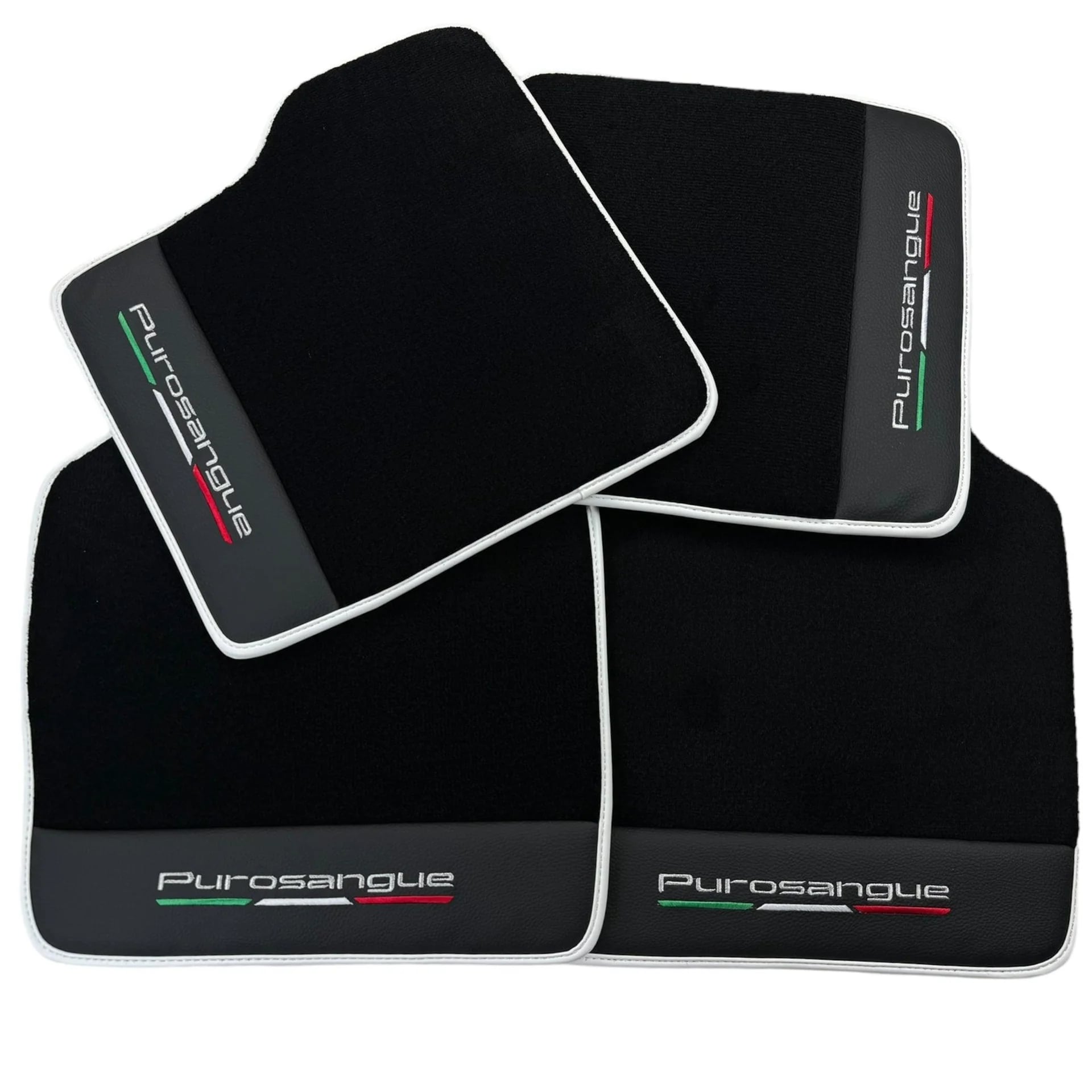 Luxury Black Floor Mats for Ferrari Purosangue | Diamond Leather