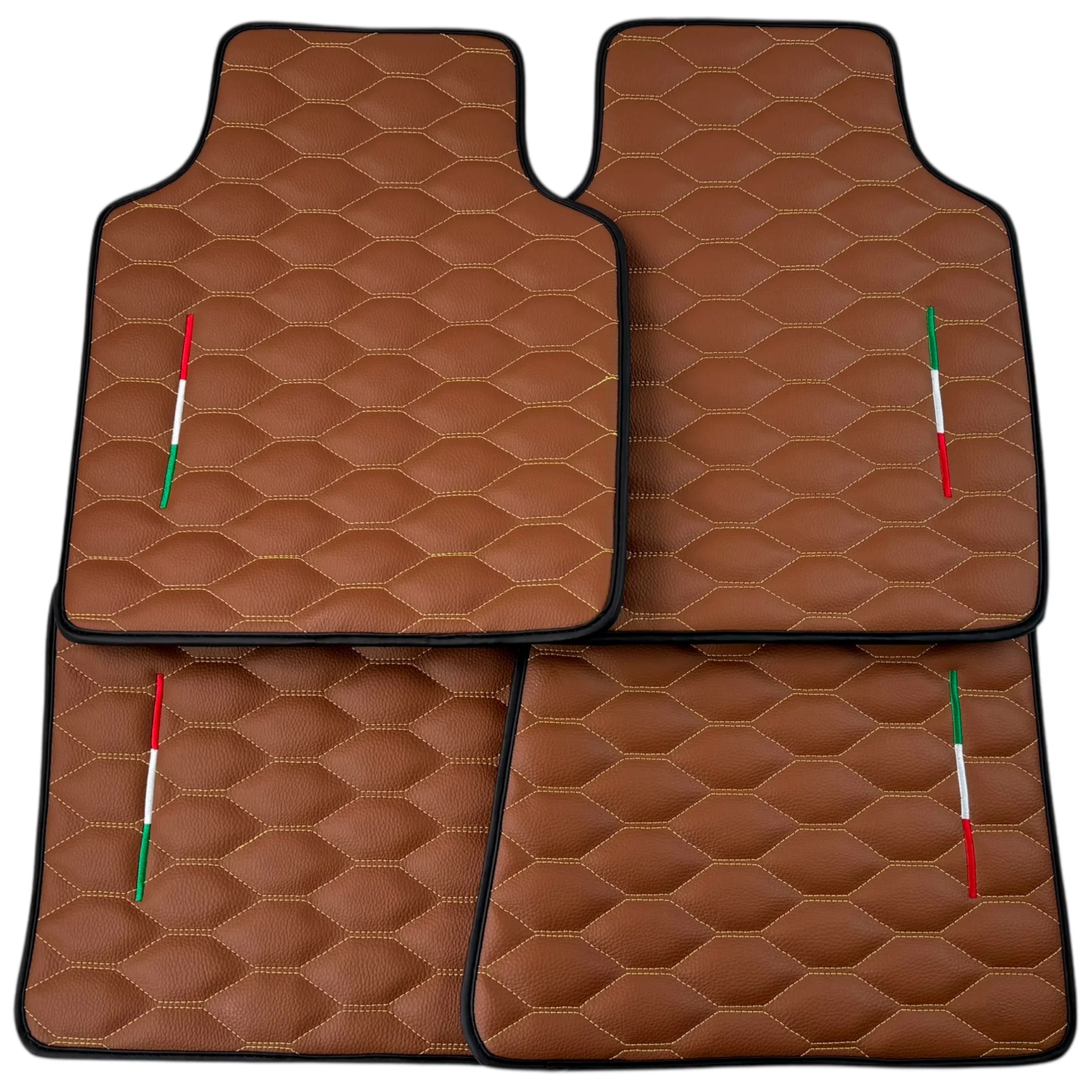 Ferrari Purosangue custom fit floor mats, premium quality material, precise fitment, stylish design with hexagonal pattern.
