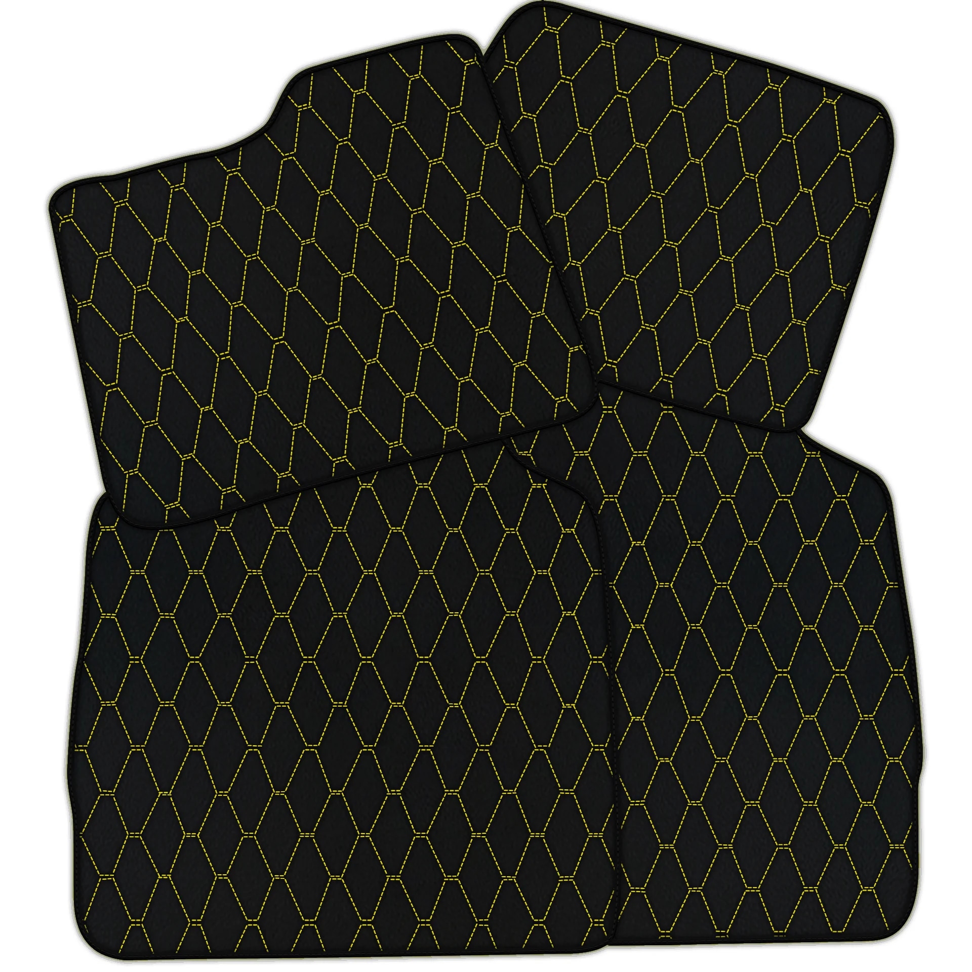 Customizable diamond leather floor mats for Ferrari Purosangue (2023-2024). Premium quality, custom fit, precise fitment.
